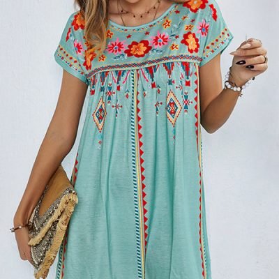 Fashion Casual Printed Mini Dress