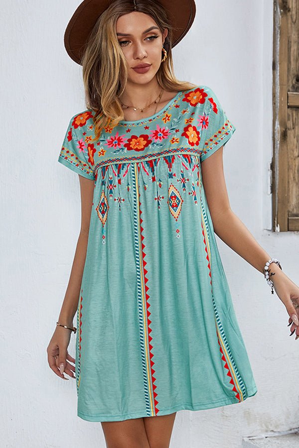 Fashion Casual Printed Mini Dress - Image 2