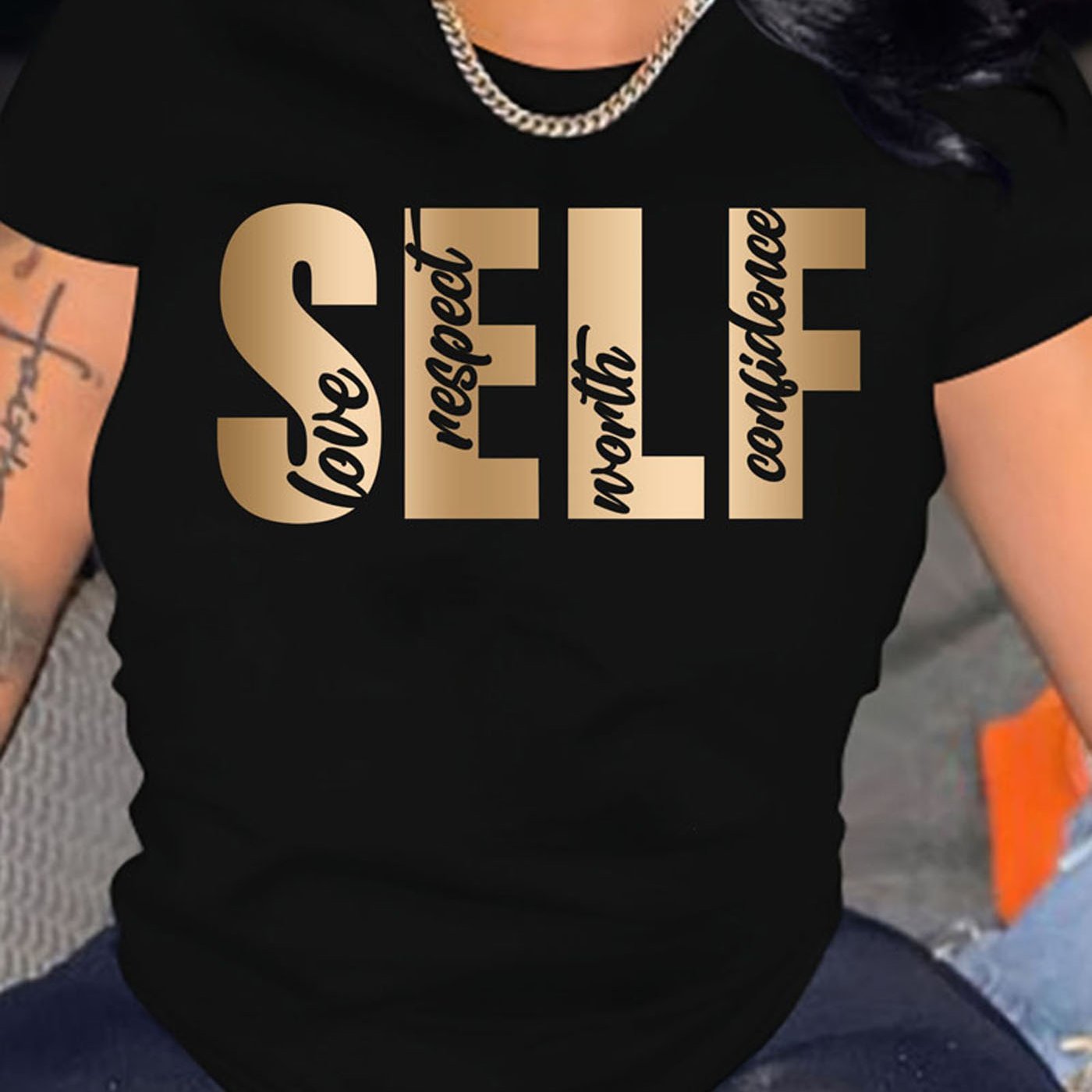 Letter Print Crew Neck T-Shirt, Casual Short Sleeve T-Shirt For Spring & Summer, Women??s Clothing - Image 3