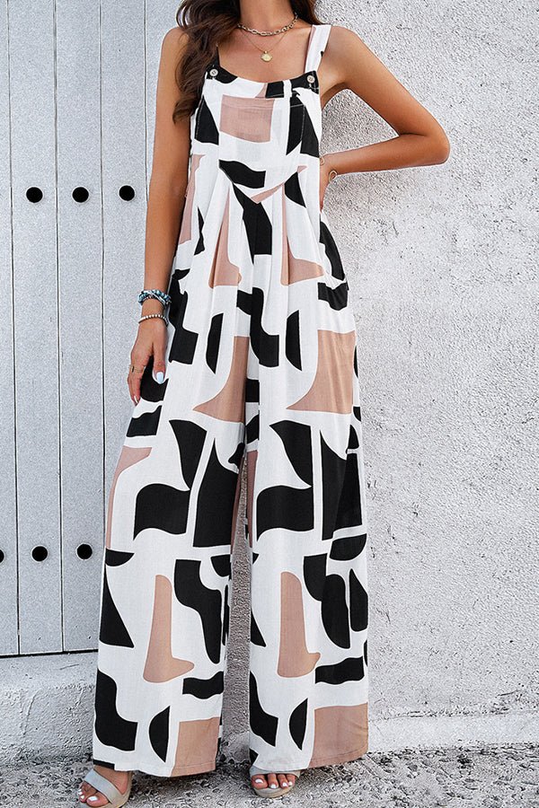 Fashion Printed Sleeveless Casual Jumpsuit - Image 5