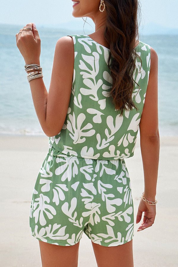 Fashion Smocked Waist Casual Two Pieces Sets - Image 3