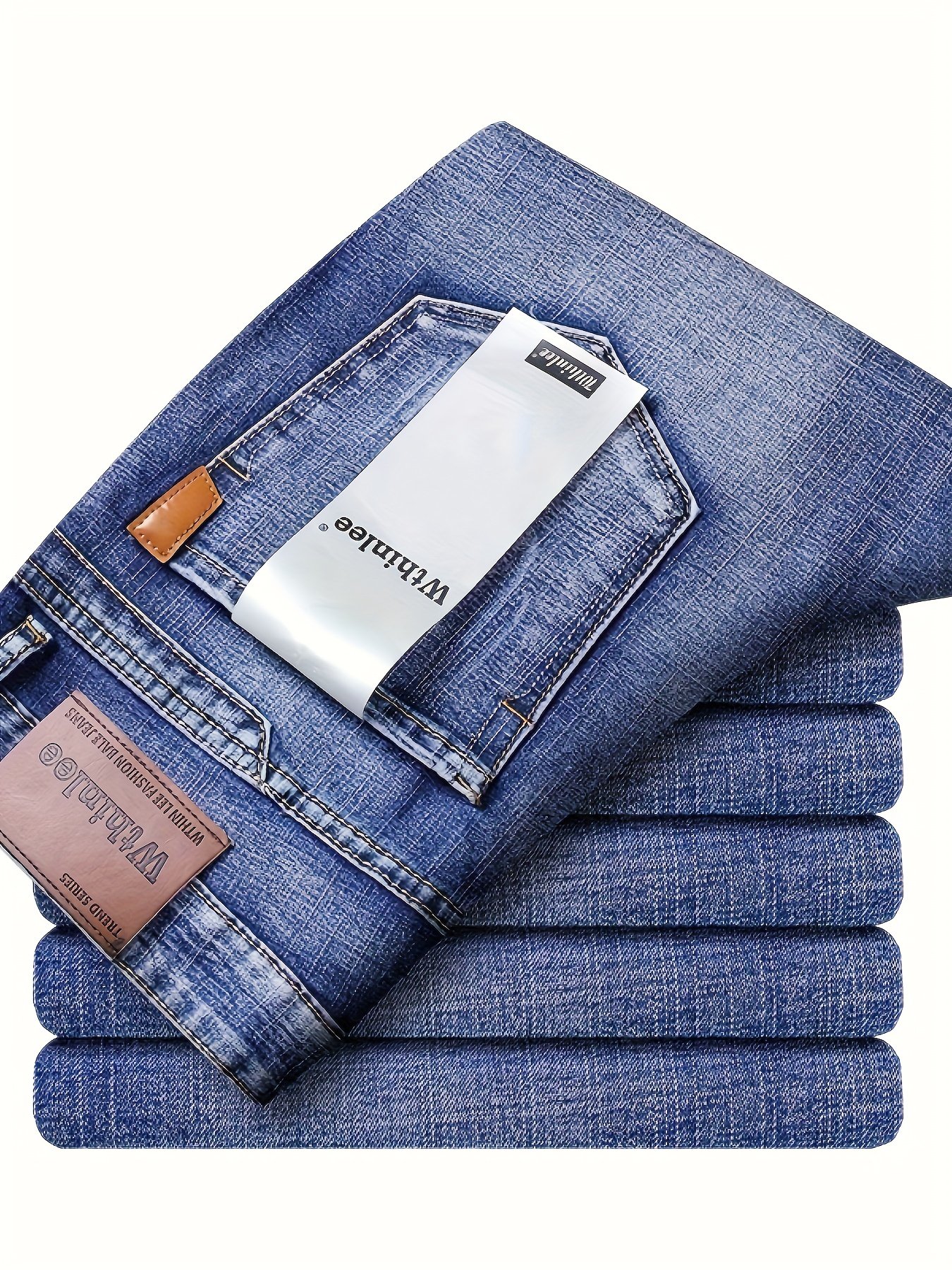 Men??s Classic Design Jeans, Semi-formal Stretch Jeans For Business