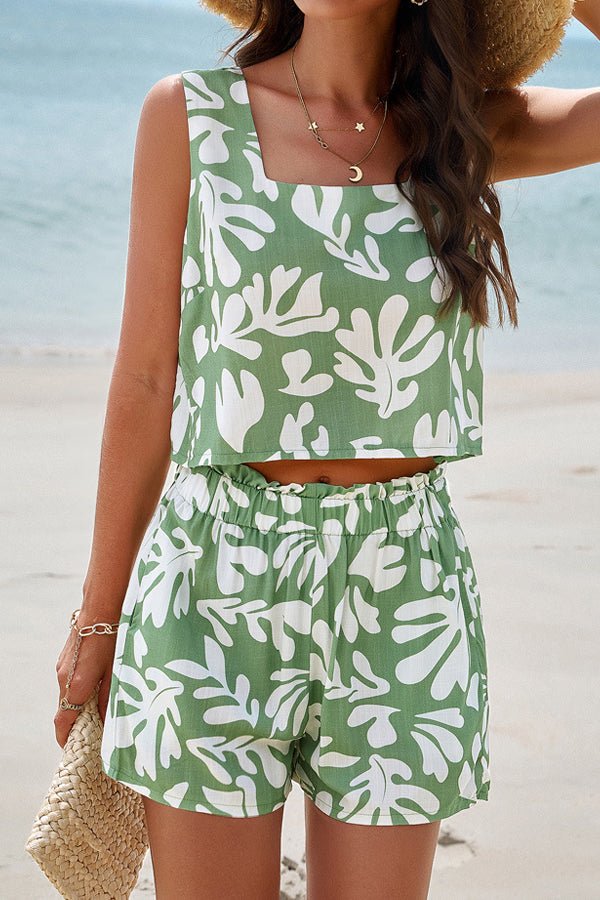 Fashion Smocked Waist Casual Two Pieces Sets - Image 5