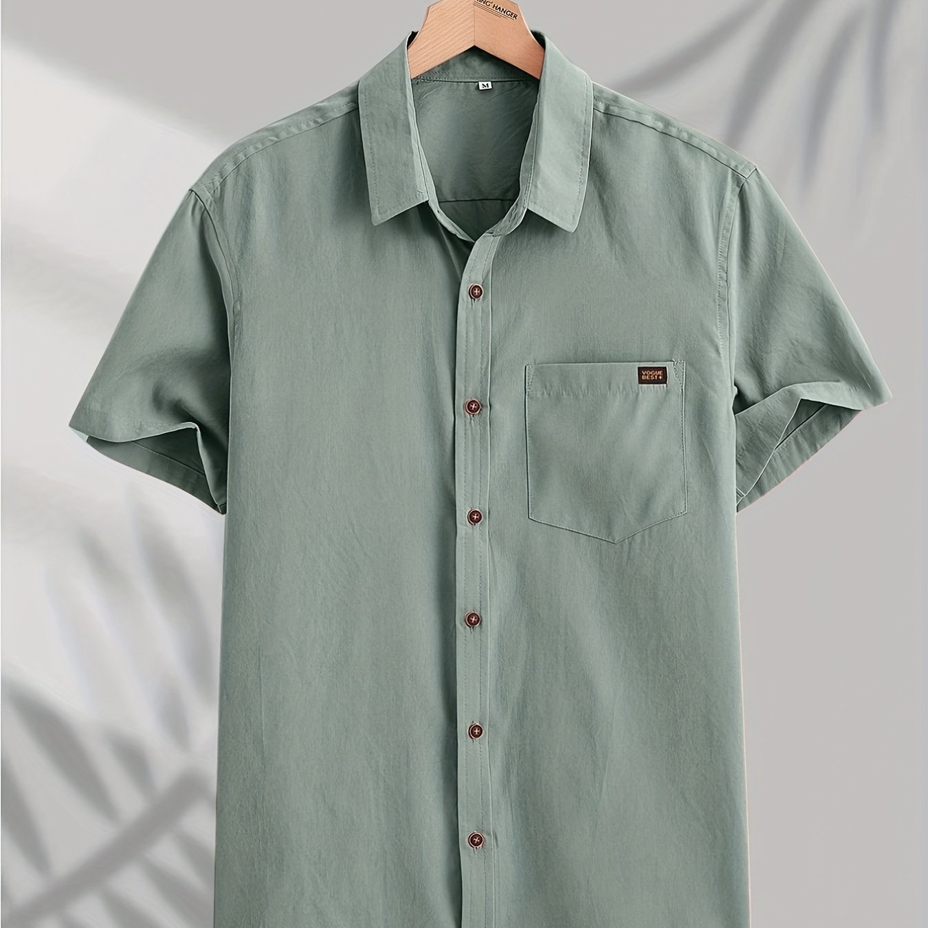 Men??s Casual Button-down Short Sleeve Shirt - Image 6