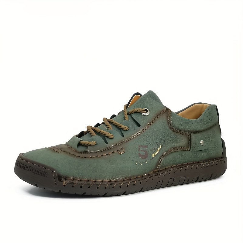 Men??s Handmade Stitching Casual Shoes Flats Outdoor Walking Sneakers - Image 3