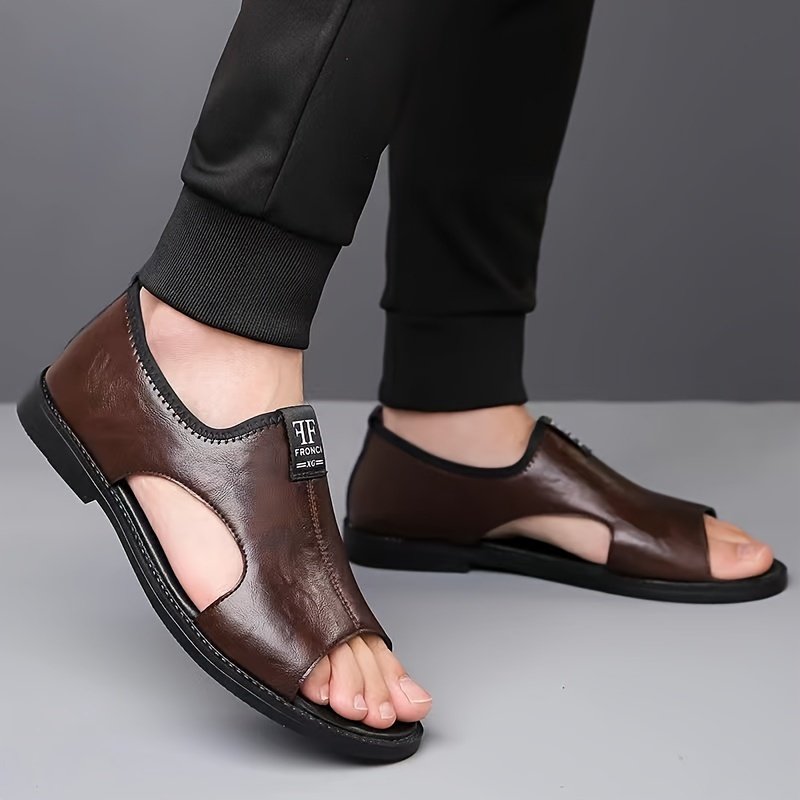 Plus Size Men??s Open Toe Breathable Sandals, Comfy Non Slip Rubber Sole Casual Durable Beach Water Shoes, Men??s Footwear - Image 9