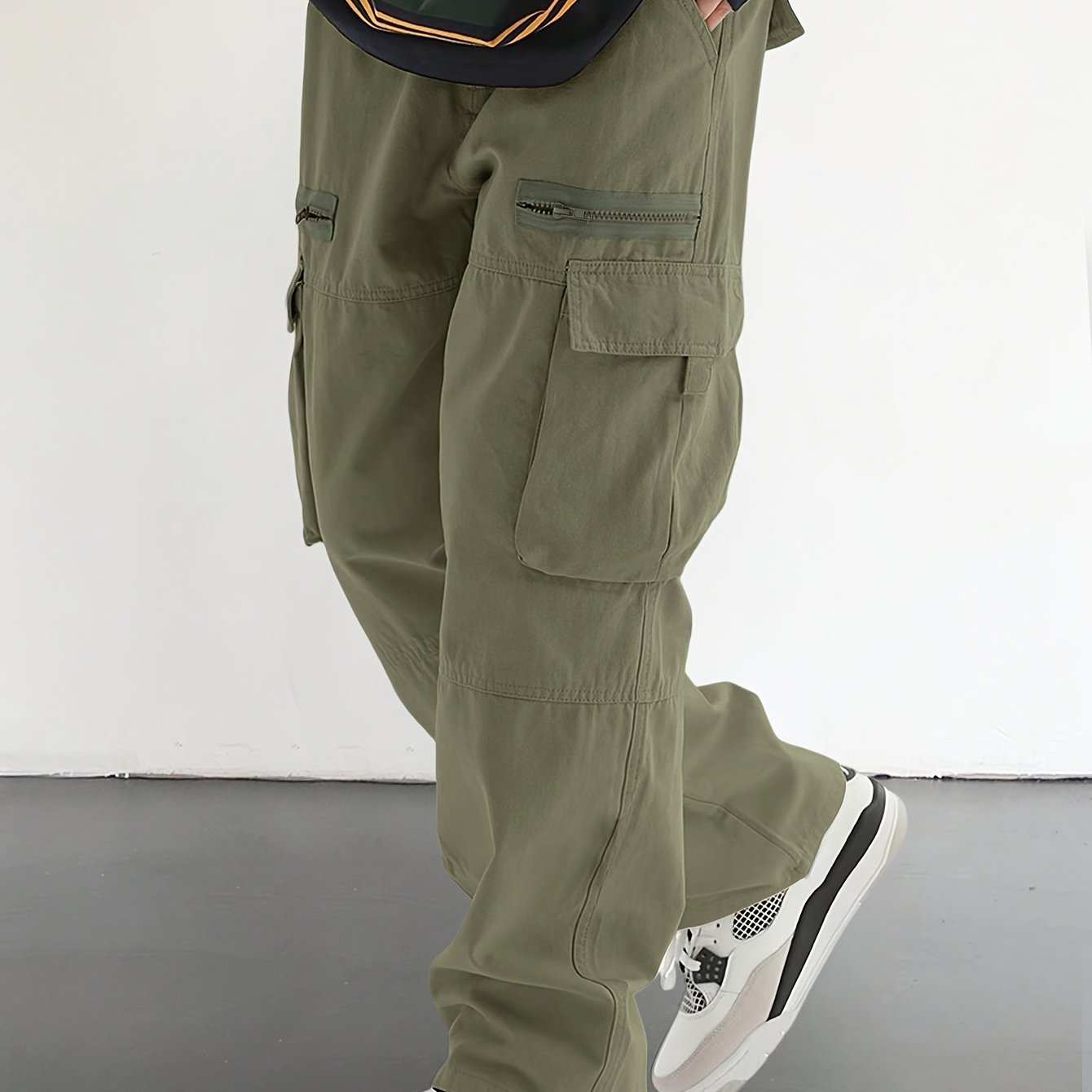Men??s Casual Drawstring Pants With Stylish Flap Pockets And Multi-Pocket Design, Comfortable And Fashionable ?C Perfect For Outdoor Activities, Relaxed Fit Style - Image 2
