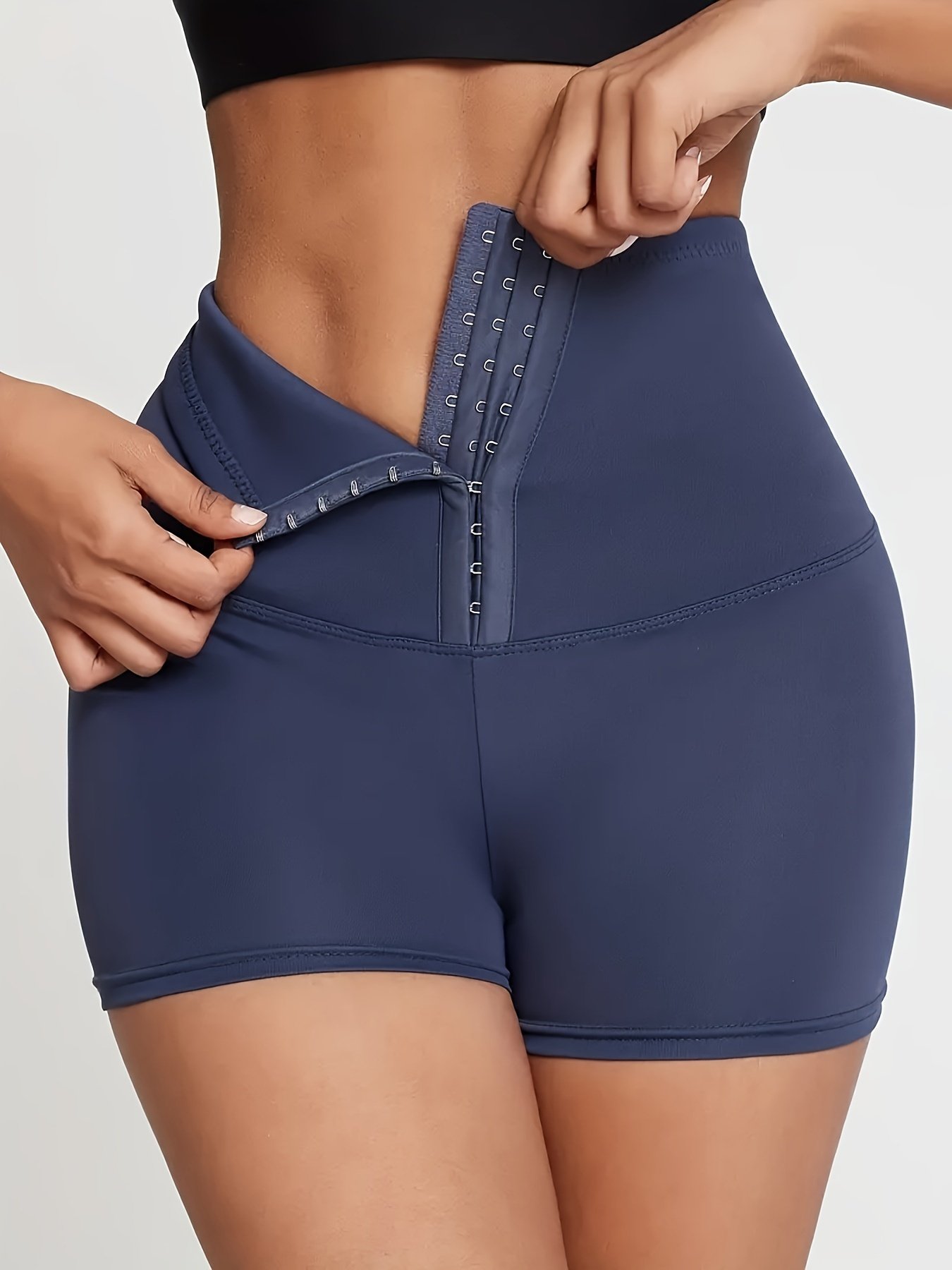 High Waist Versatile Sports Shorts, Slim Fit Adjustable Buckle Fitness Shorts, Women??s Activewear - Image 6