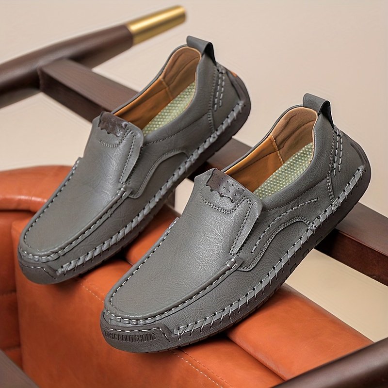 Men??s Stitching Casual Loafers, Breathable Wear-resistant Anti-skid Slip On Shoes For Outdoor Walking Driving, Spring Summer And Autumn - Image 9