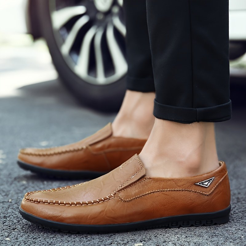 CLOHOO Men??s Handmade Comfortable Non Slip Loafers With Assorted Colors - Image 15