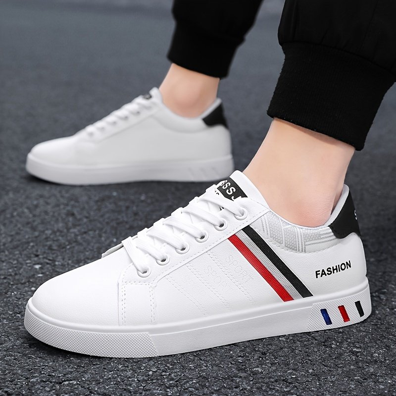 Men??s Trendy Street Style Low Top Skateboard Shoes, Comfy Non Slip Lace Up Durable Sneakers For Men??s Outdoor Activities - Image 9