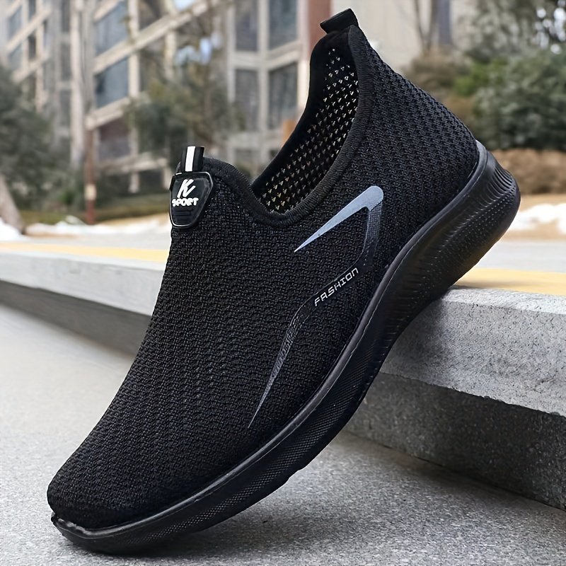 Men??s Slip-on Sneakers With Shoelaces ?C Odor-resistant Athletic Shoes ?C Lightweight And Breathable - Image 5