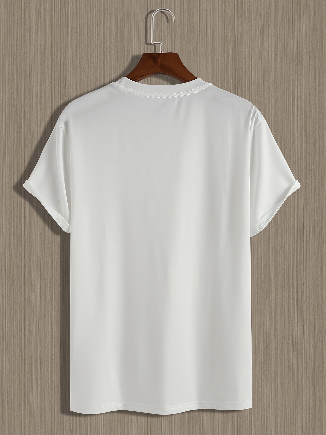 Men??s Los Angeles Print Short Sleeve T-Shirts, Comfy Casual Elastic Crew Neck Tops, Men??s Clothing - Image 9