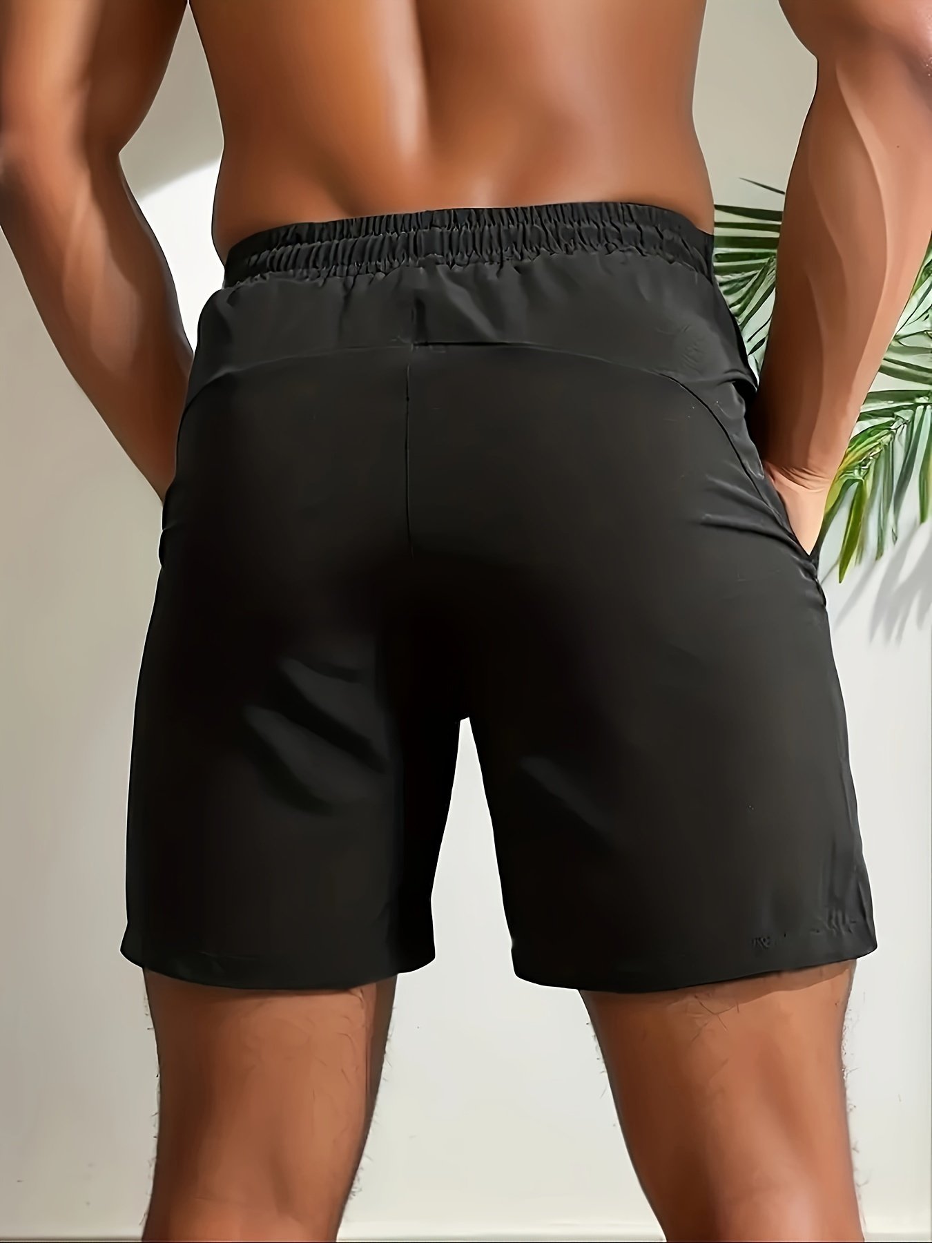 Men??s Casual And Chic Solid Color Shorts With Drawstring And Zippered Pockets, Versatile And Comfy Shorts For Summer Outdoors Activities And Workout Wear - Image 8