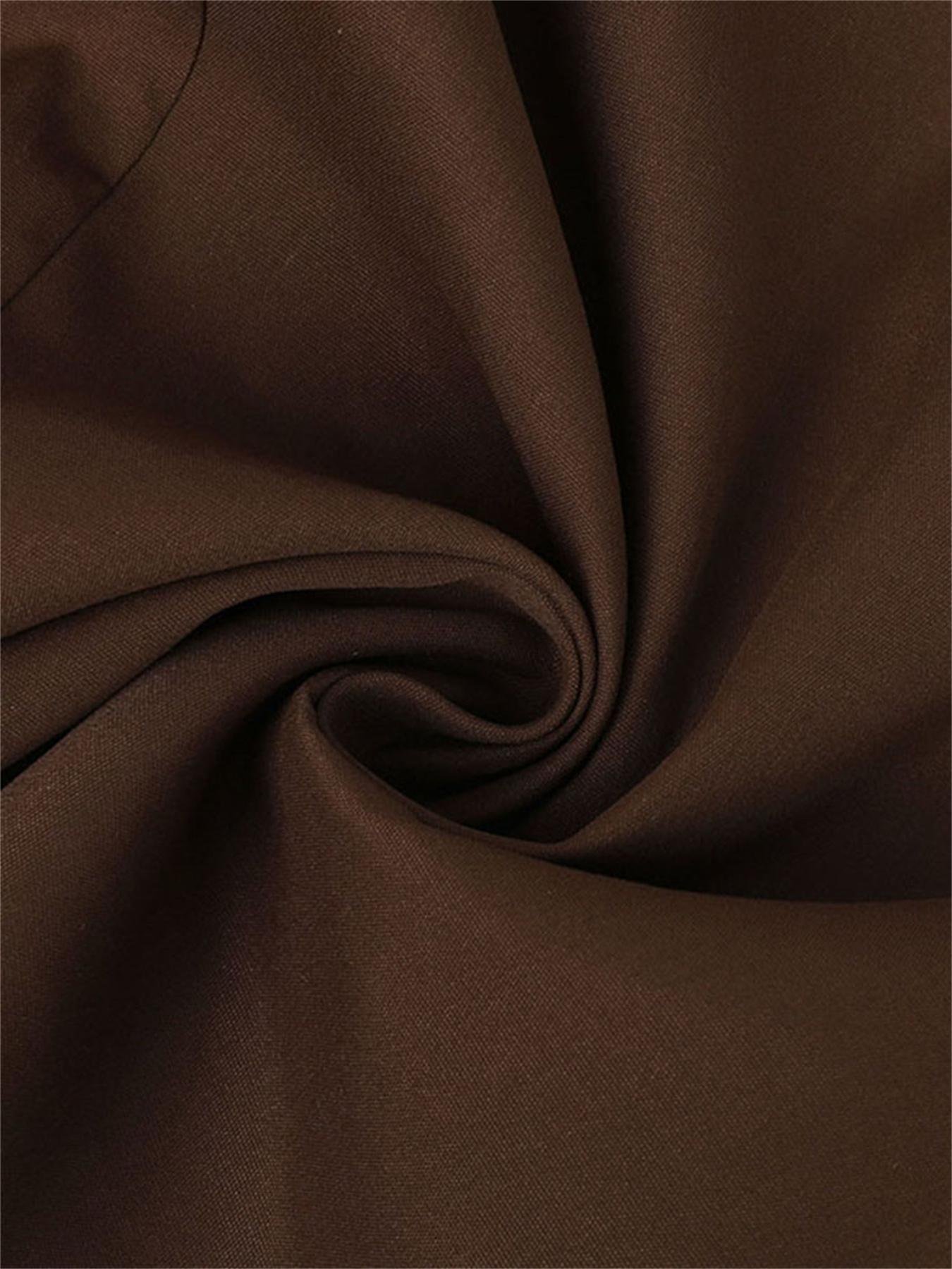 Solid Color Notched Neck Dress, Casual Short Sleeve Button Front Split Dress For Spring & Summer, Women??s Clothing - Image 8