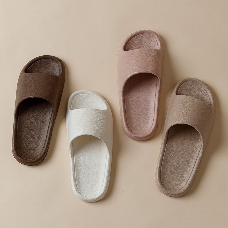 Simple Solid Color Slides, Casual Open Toe Soft Sole Shoes, Comfortable Indoor Home Bathroom Shower Slides - Image 7