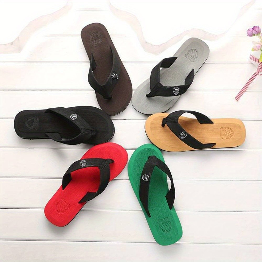 Men??s Trendy Lightweight Portable Flip Flops, Comfy Non Slip Casual EVA Thong Sandals For Men??s Outdoor Activities