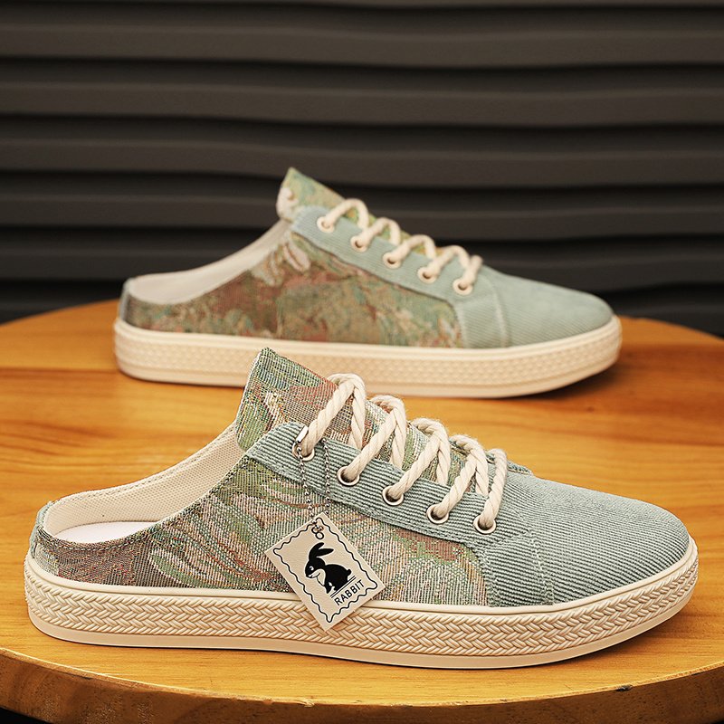 Men??s Trendy Hollow Out Breathable Mule Shoes, Comfy Non Slip Casual Lace Up Durable Shoes, Men??s Footwear - Image 3