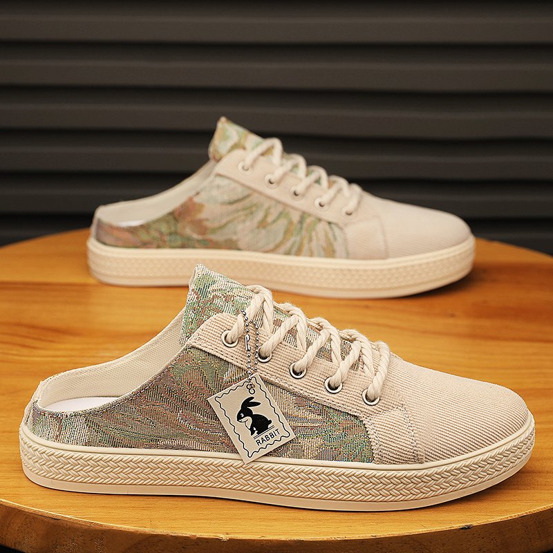 Men??s Trendy Hollow Out Breathable Mule Shoes, Comfy Non Slip Casual Lace Up Durable Shoes, Men??s Footwear - Image 2