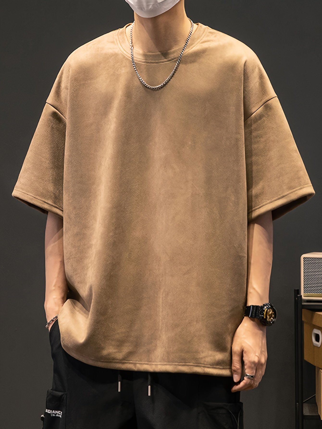 Solid Loose Crew Neck Short Sleeve T-shirt For Men, Casual Summer T-Shirt For Daily Wear And Vacation Resorts - Image 11