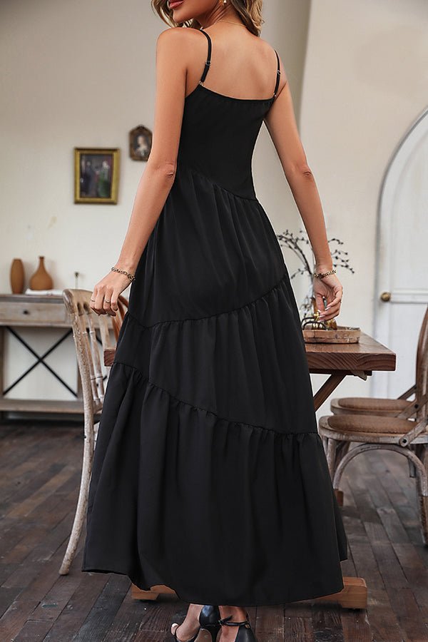 Solid Color Sleeveless Maxi Dress - Image 6