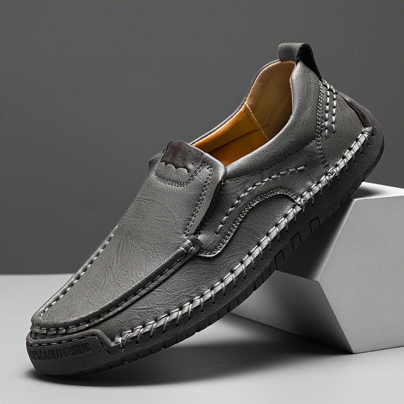 Men??s Stitching Casual Loafers, Breathable Wear-resistant Anti-skid Slip On Shoes For Outdoor Walking Driving, Spring Summer And Autumn - Image 3