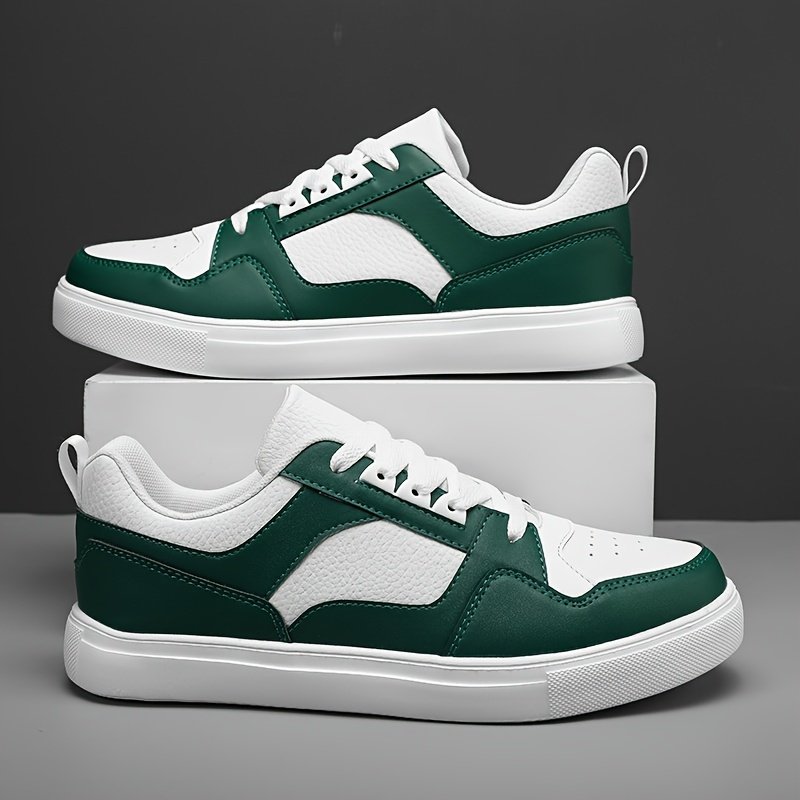 Men??s Old School Style Colour Block Skateboard Shoes, Comfy Non Slip Lace Up Breathable Sneakers For Men??s Outdoor Activities - Image 7