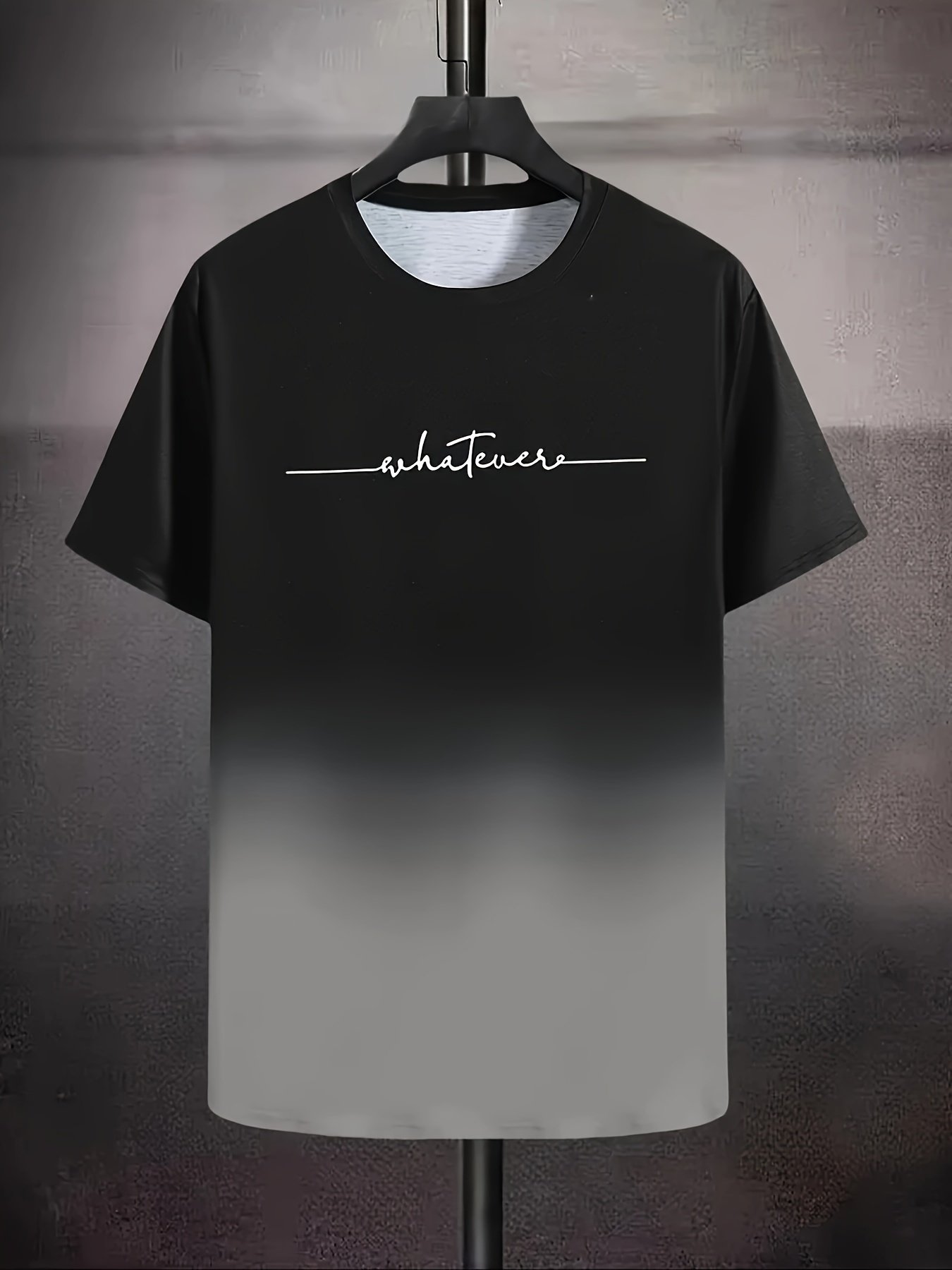 Men??s Fashion Gradient Color Sports T-shirt, Casual Stretch Round Neck Tee Shirt For Summer - Image 10