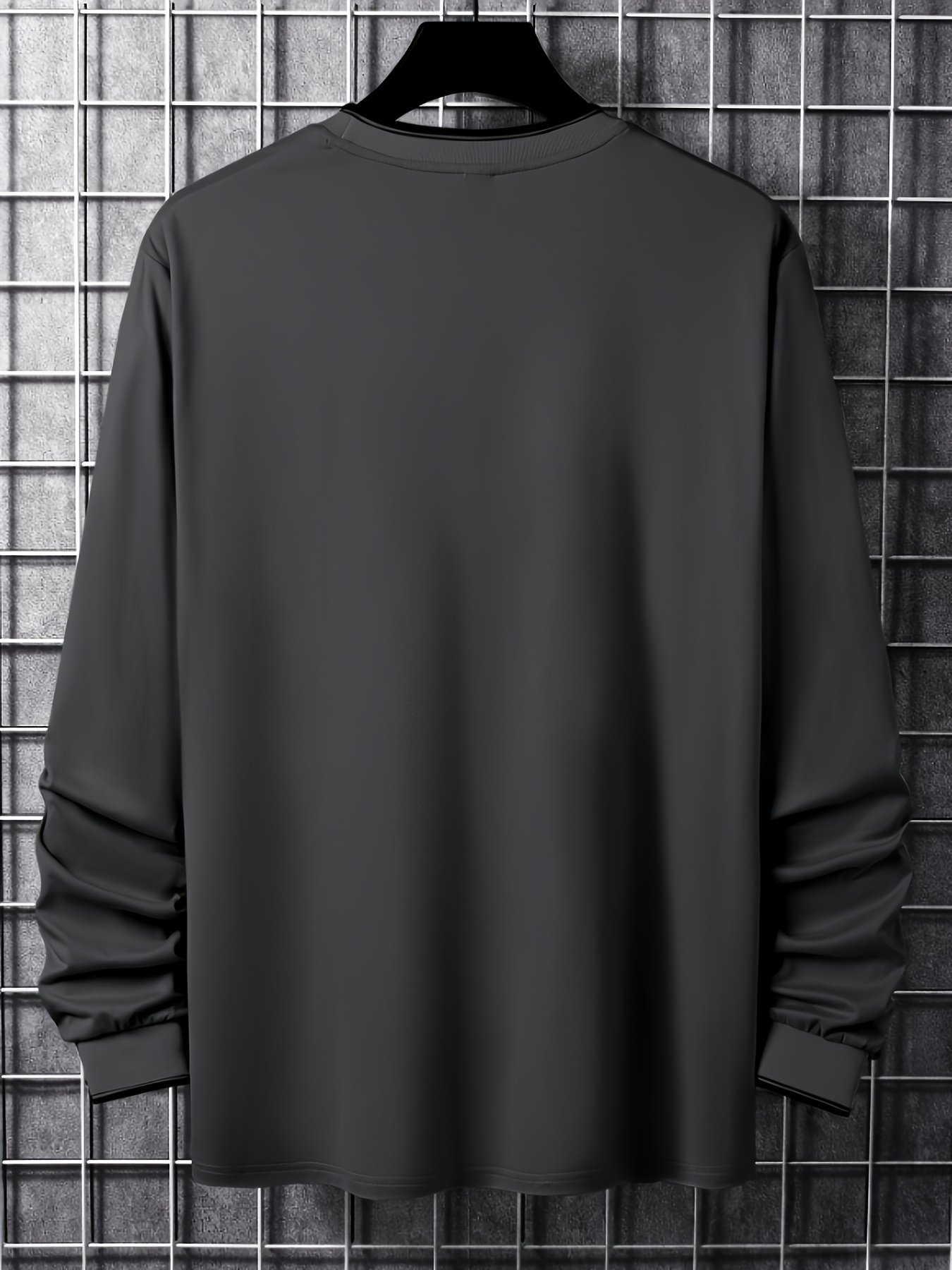 CHICAGO Print Men??s Street Daily Long Sleeve High Stretch T-shirt, Spring Fall Outdoor, Men??s Clothing - Image 7