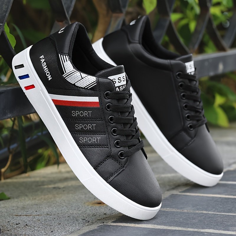 Men??s Trendy Street Style Low Top Skateboard Shoes, Comfy Non Slip Lace Up Durable Sneakers For Men??s Outdoor Activities - Image 5