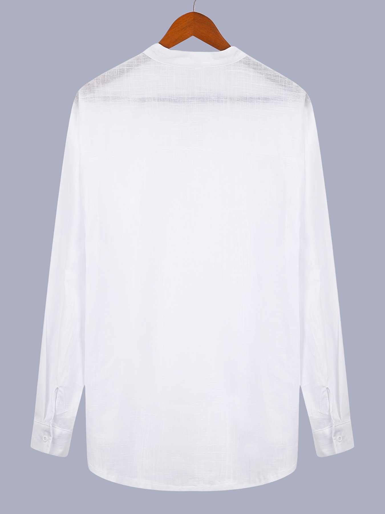 Classic Design Cotton Boat Neck Henley Shirt, Men??s Casual Fit Vintage Style Long Sleeve Top For Spring Fall - Image 11