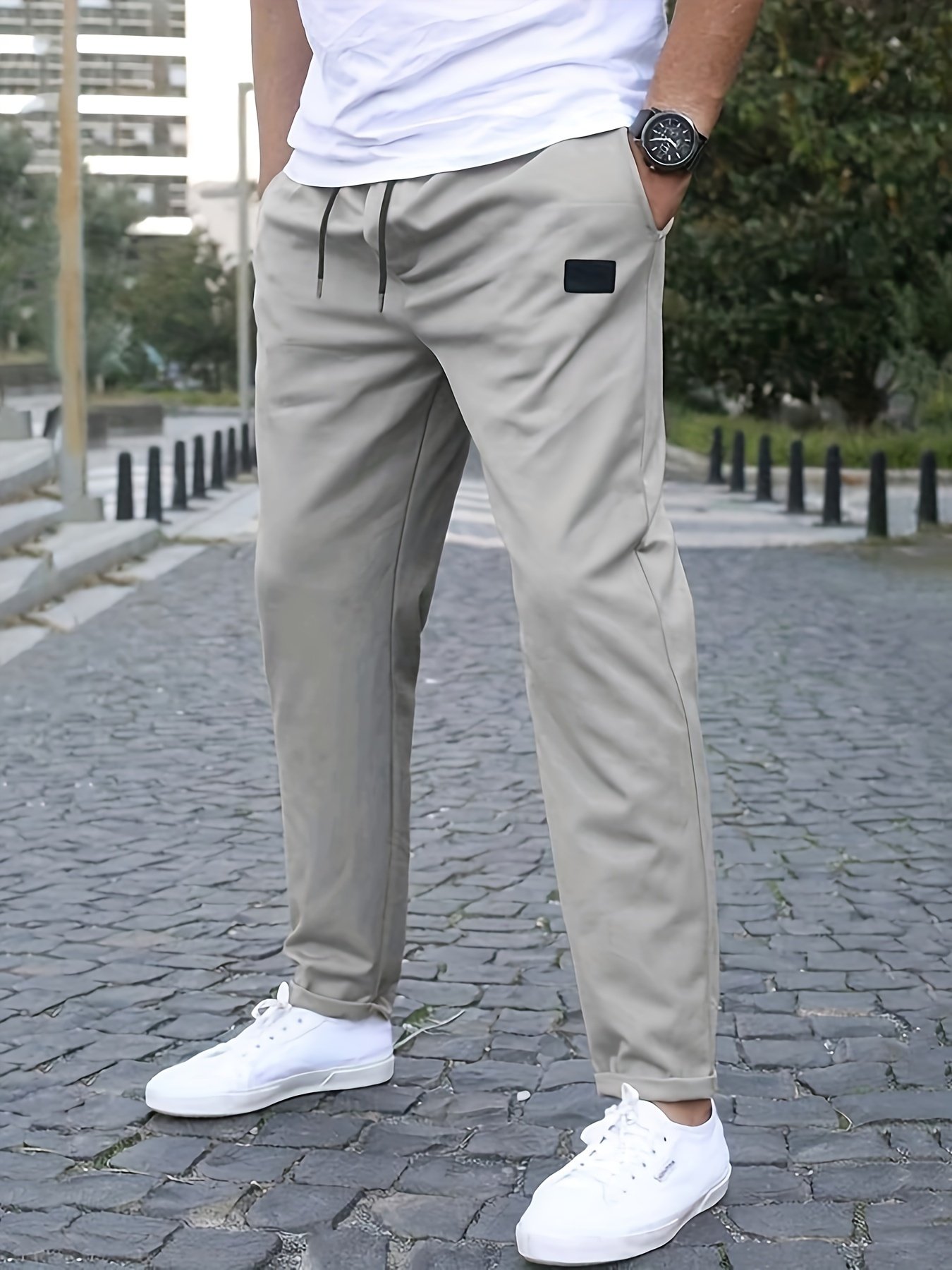 Men??s Casual Waist Drawstring Joggers, Chic Stretch Sports Pants - Image 5