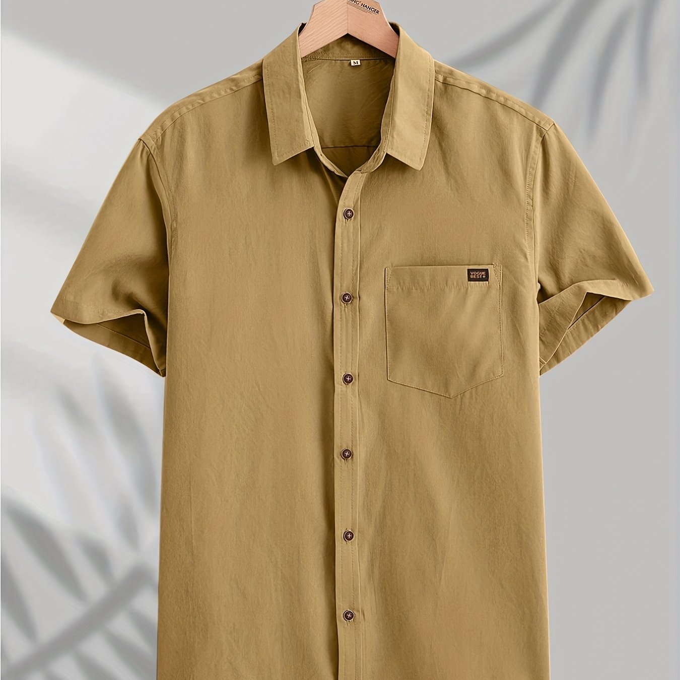 Men??s Casual Button-down Short Sleeve Shirt - Image 3