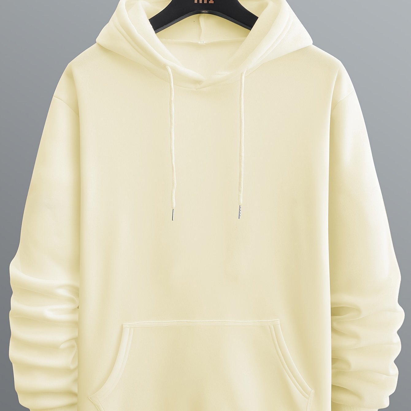 Men??s Long Sleeve Solid Hoodies Street Casual Sports And Fashionable With Kangaroo Pocket Sweatshirt, Suitable For Outdoor Sports, For Autumn And Winter, Fashionable And Versatile - Image 6