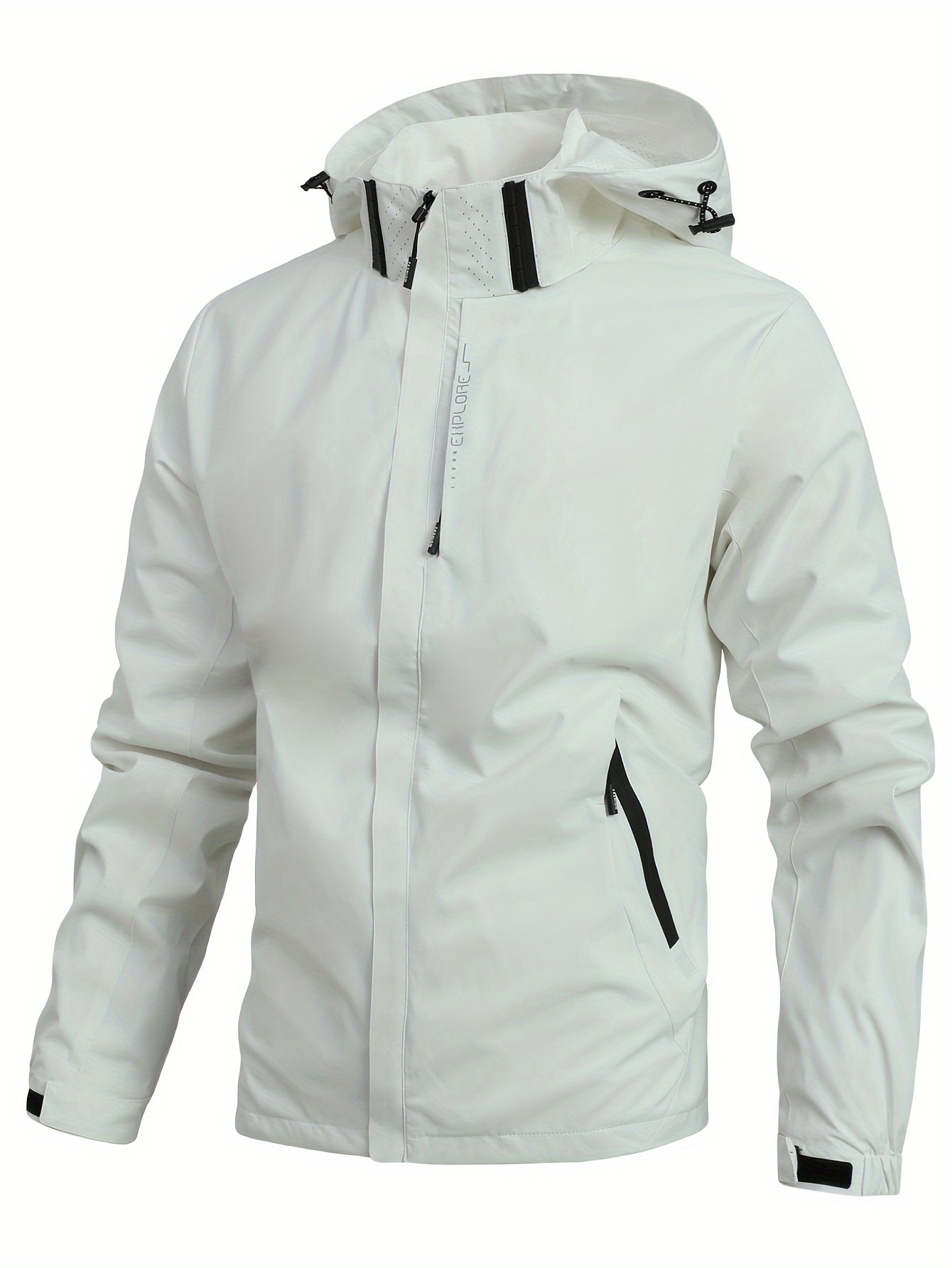 Men??s Lightweight Waterproof Rain Jacket, Hooded Shell Outdoor Raincoat Hiking Windbreaker Jacket Coat