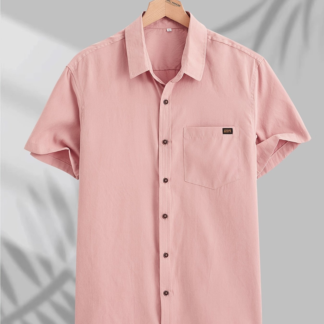 Men??s Casual Button-down Short Sleeve Shirt - Image 9
