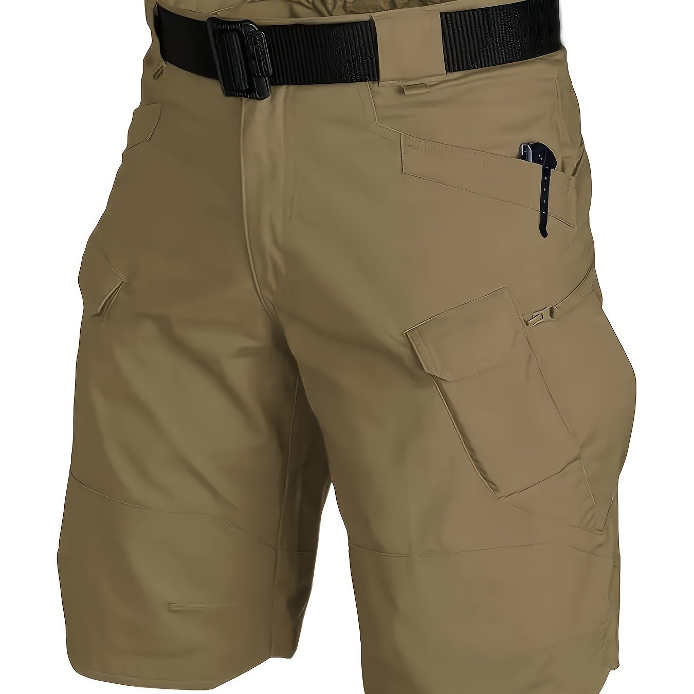 Men??s Urban Shorts Outdoor Waterproof Wear Resistant Cargo Shorts Quick Dry Multi Pocket Hiking Pants Without Belt - Image 3