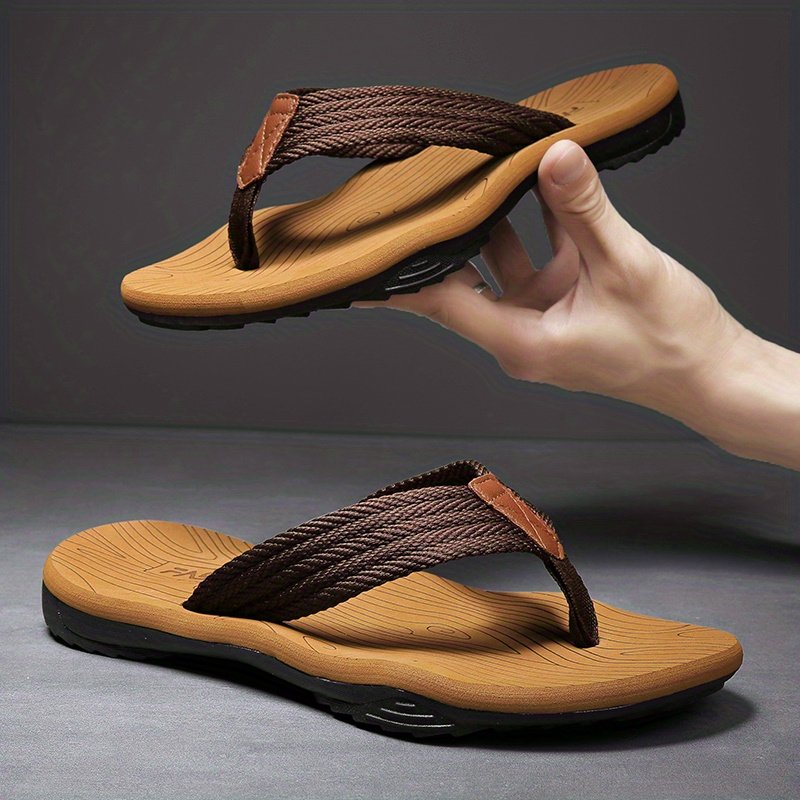 Men??s Trendy Outdoor Beach Slip On Strap Flip Flops, Casual Outdoor Slippers With Assorted Colors - Image 4