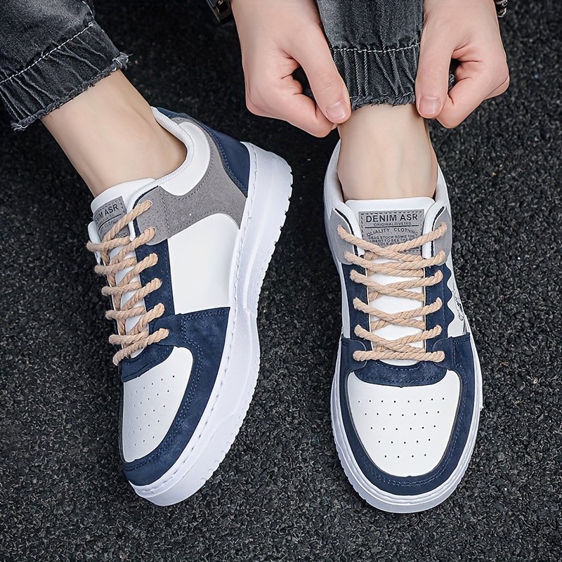 Men??s Trendy Street Style Wave Pattern Low Top Skateboard Shoes, Comfy Non Slip Lace Up Sneakers For Men??s Outdoor Activities - Image 10