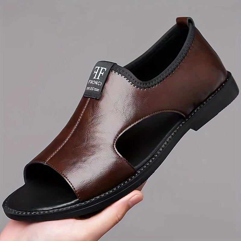 Plus Size Men??s Open Toe Breathable Sandals, Comfy Non Slip Rubber Sole Casual Durable Beach Water Shoes, Men??s Footwear - Image 2
