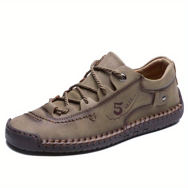 Men??s Handmade Stitching Casual Shoes Flats Outdoor Walking Sneakers - Image 4