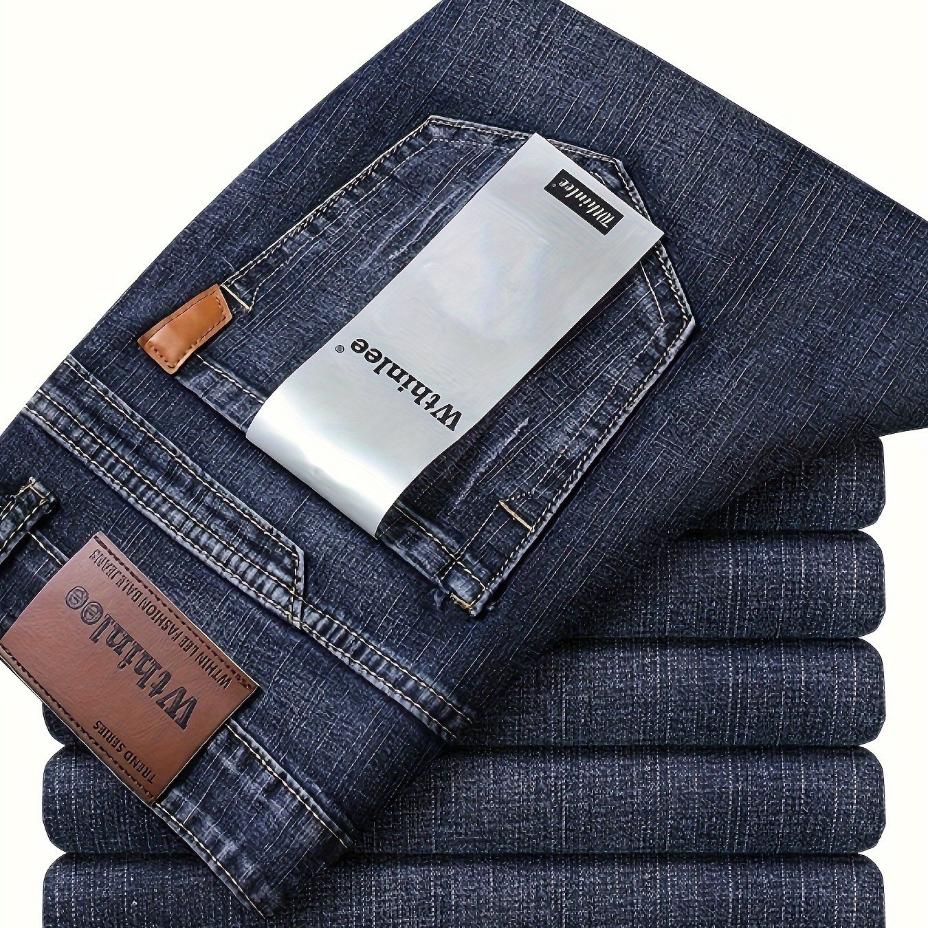 Men??s Classic Design Jeans, Semi-formal Stretch Jeans For Business - Image 3