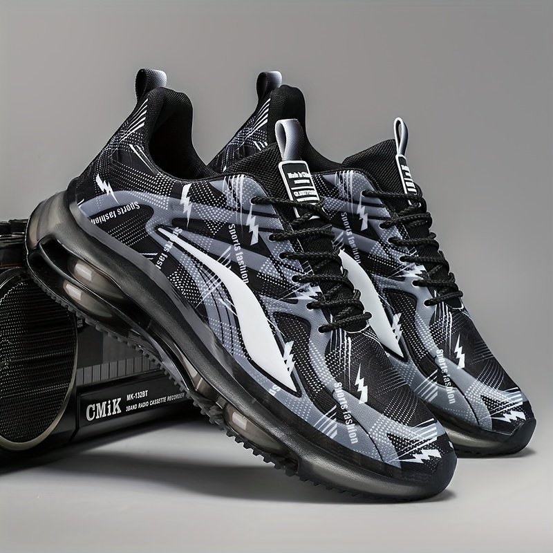 Men??s Trendy Street Style Running Shoes With Shock Absorbing, Comfy Non Slip Lace Up Durable Sneakers For Men??s Outdoor Activities - Image 3