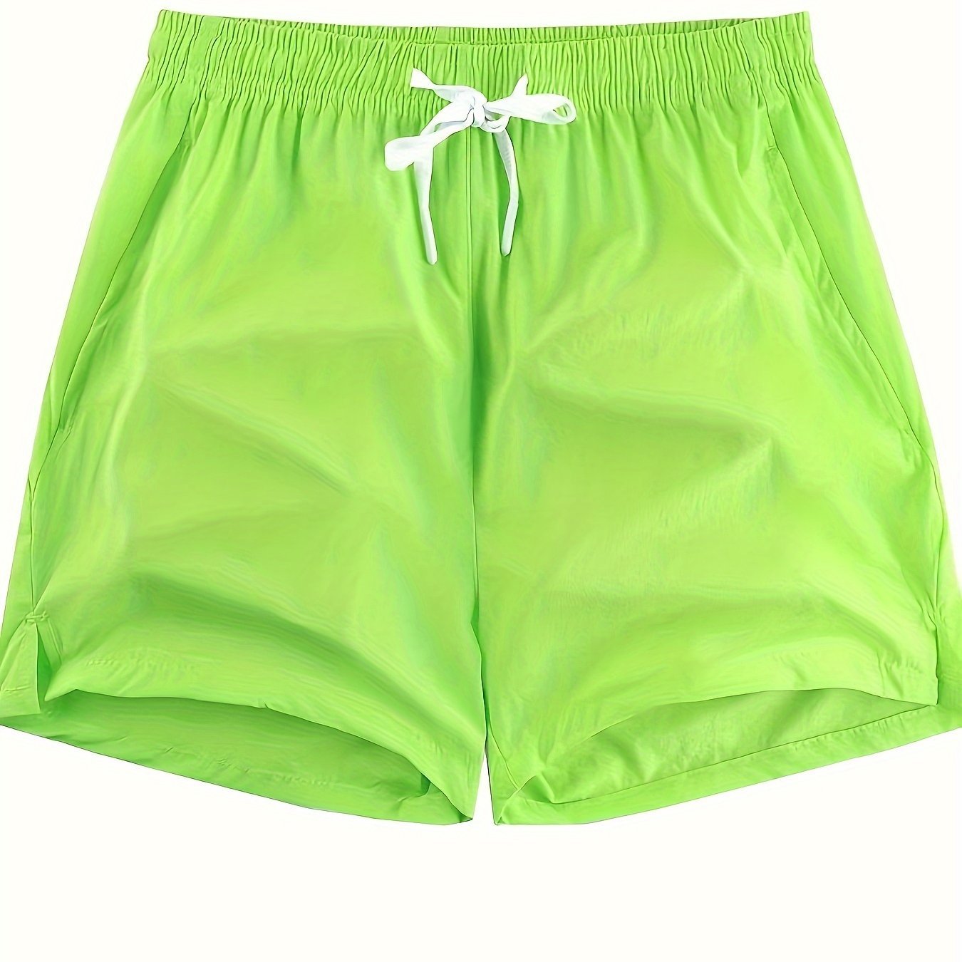 Men??s Solid Drawstring Casual Shorts With Pockets, Summer Sports, Summer Daily, Gym, Running - Image 5