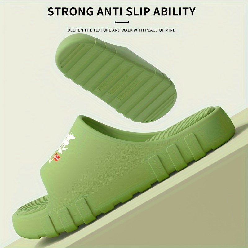 Letter Print EVA Pillow Slides, Lightweight Soft Sole Comfort Home Shower Slides, Non-slip Beach Slides - Image 10