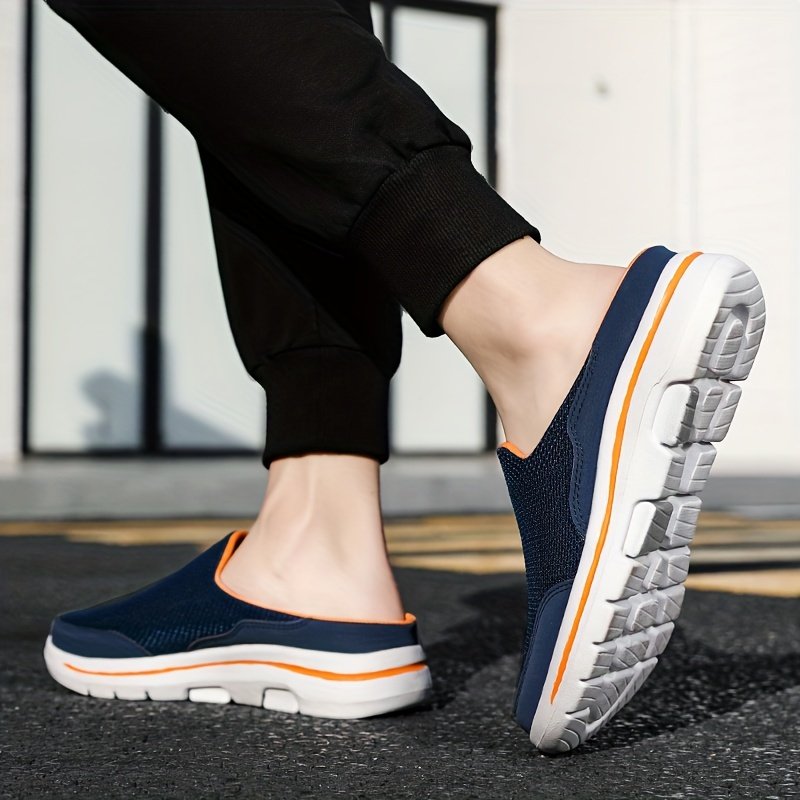 Men??s Slip-on Mules Half Sneakers, Casual Walking Shoes Outdoor, Backless Sneakers, Open Back Shoes - Image 9