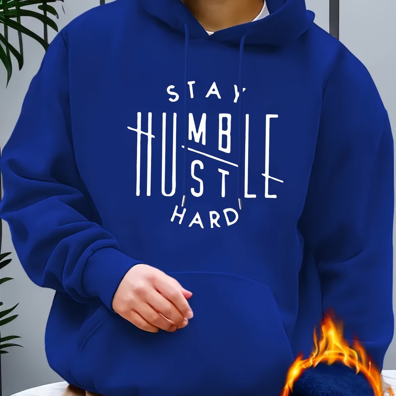 Stay Humble & Hustle Print Hoodie, Cool Hoodies For Men, Men??s Casual Graphic Design Pullover Hooded Sweatshirt With Kangaroo Pocket Streetwear For Winter Fall, As Gifts - Image 7