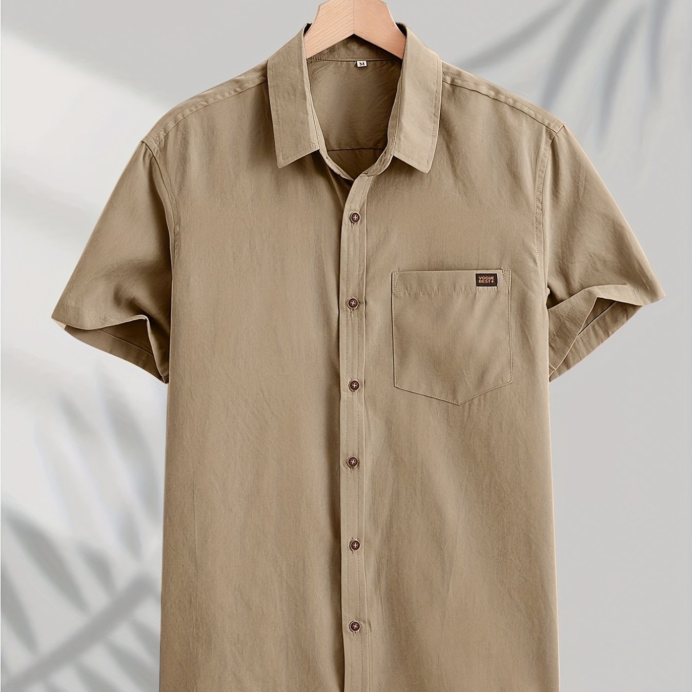 Men??s Casual Button-down Short Sleeve Shirt - Image 7