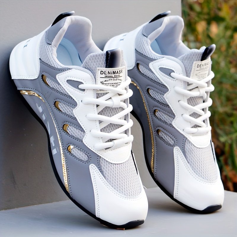Men??s Knit Breathable Running Shoes, Comfy Non Slip Lace Up Shock Absorption Sneakers For Men??s Outdoor Activities - Image 5
