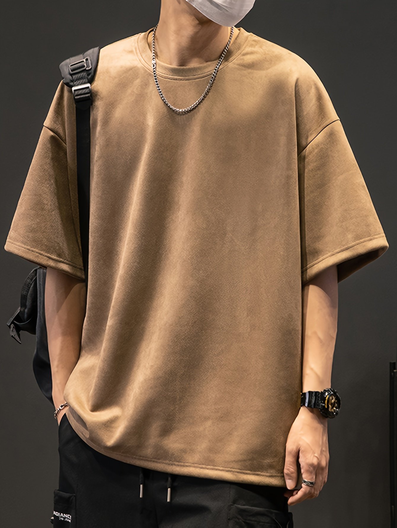 Solid Loose Crew Neck Short Sleeve T-shirt For Men, Casual Summer T-Shirt For Daily Wear And Vacation Resorts - Image 14